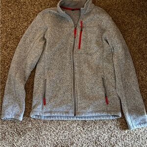 The North Face Kids Gray Jacket with Red Accents